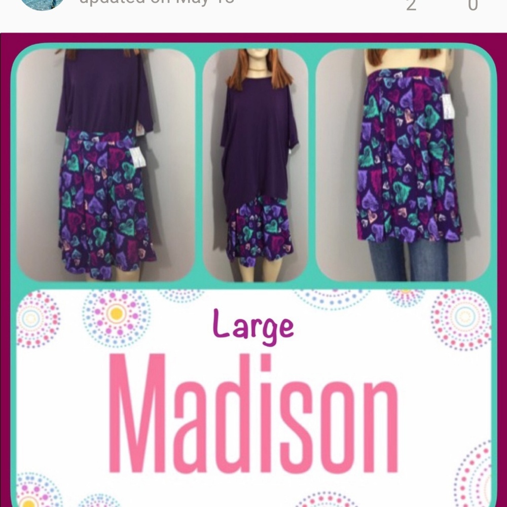 Large lularoe Madison skirt nwot